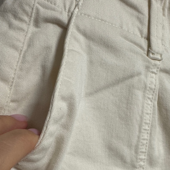 PAIGE High Waist Cream Shorts - Picture 6 of 9